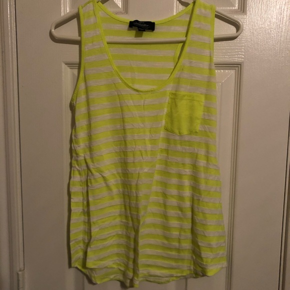 LIME BEBE ADDICTION STRIPED TANK WITH POCKET - Picture 1 of 2
